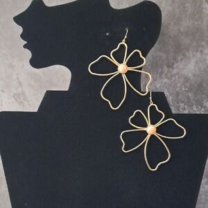Gold Flower Earrings